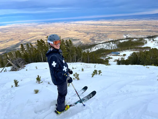 Patroller overlooking the valley