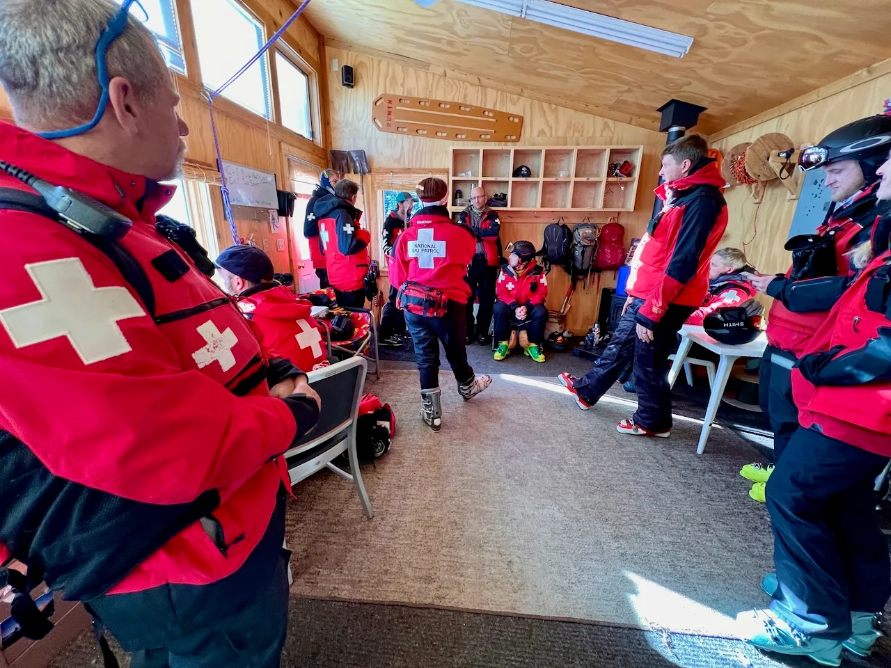 Patrollers attending a training session